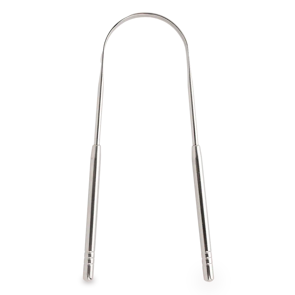 Metal Tongue Scraper - Stainless Steel - Image 3