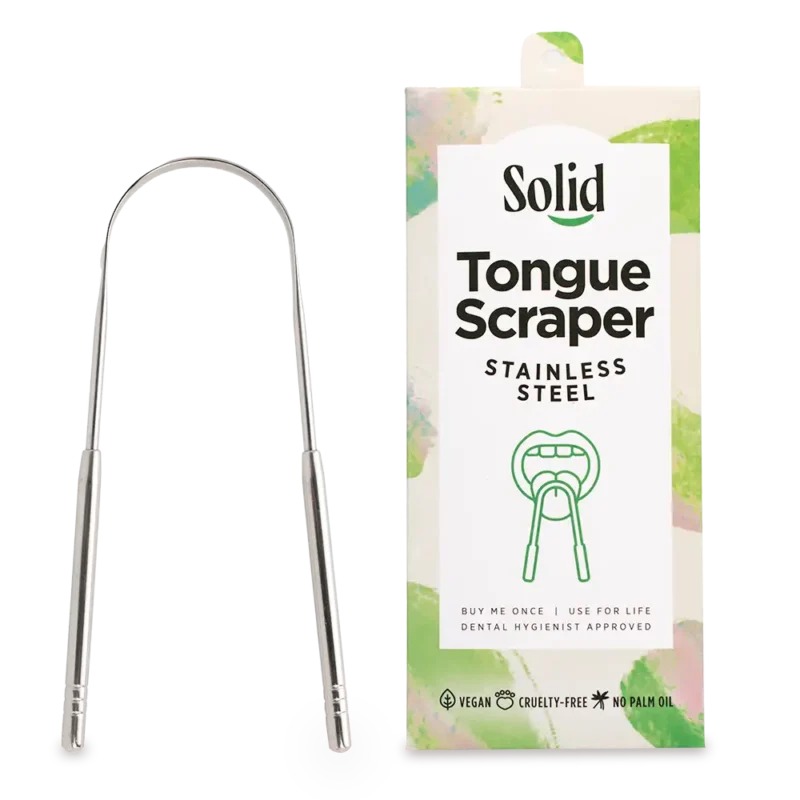 Metal Tongue Scraper - Stainless Steel